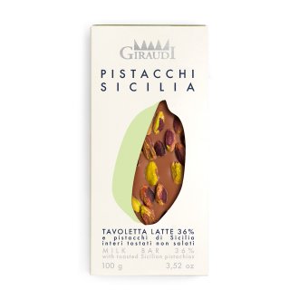 Tavoletta di Cioccolato Bianco e Pistacchi Tostati 120g